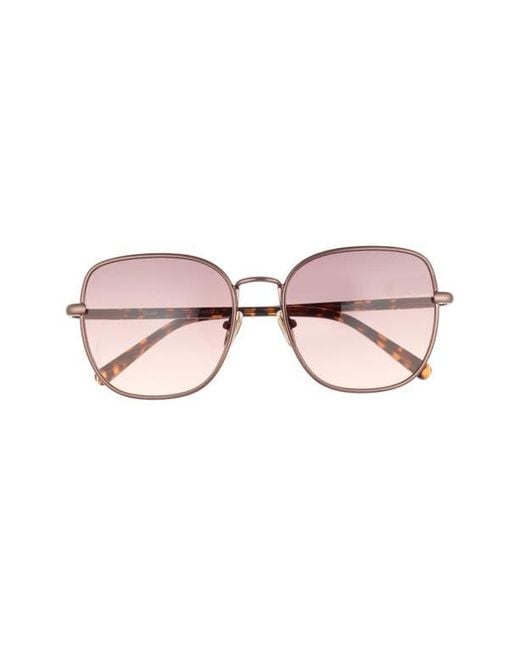 Quay Pink Uptown 58Mm Gradient Round Sunglasses