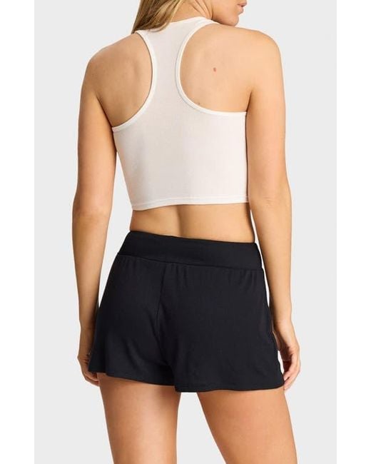 Commando Black Better Than Basic Racerback Crop Rib Tank