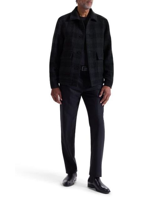 Bugatchi Black Glen Plaid Jacket for men