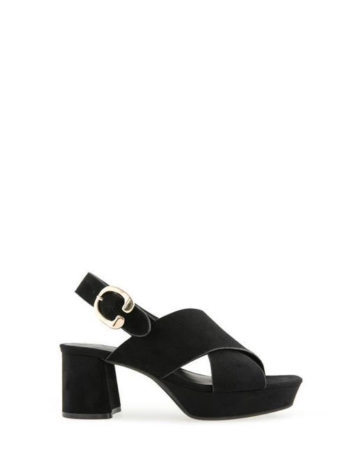 Aerosoles Black Pura Platform Sandal