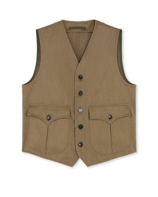 Fortela Green Donald Twill Cotton Gilet for men