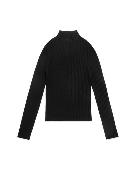 DELUC Black Nate Funnel Neck Sweater