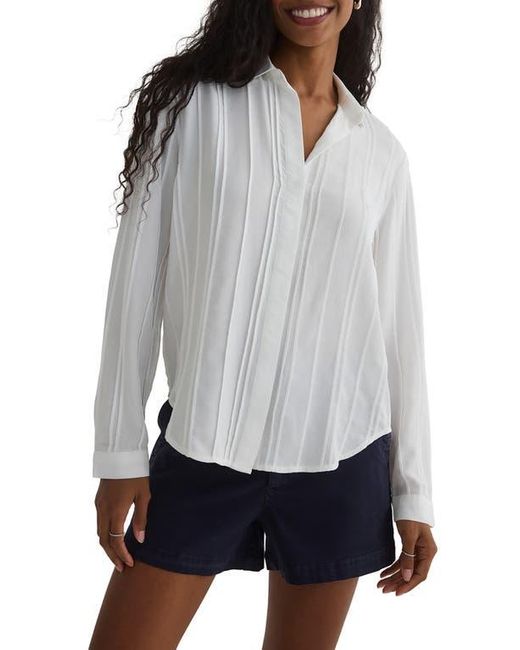 Bella Dahl Gray Pintuck Button-Up Shirt