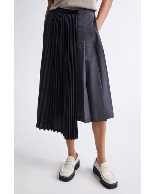 Undercover Blue Mixed Media Skirt