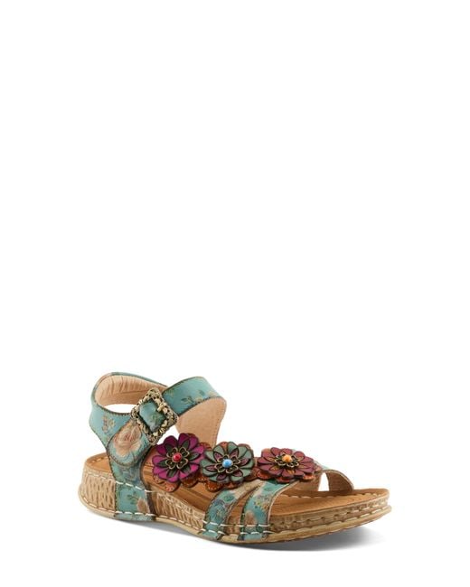 Spring Step White Off Center Sandal