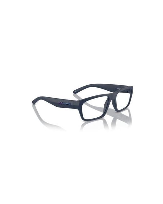 Arnette Blue 56Mm Rectangle Optical Glasses for men