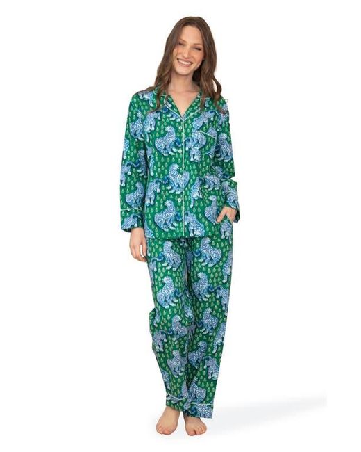 Printfresh Green Long Pj Set