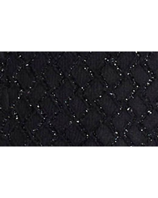 Maggy London Black Metallic Fit & Flare Midi Dress