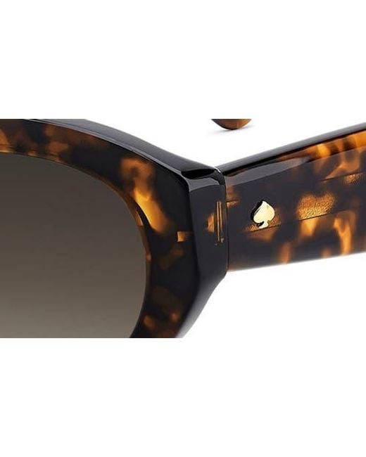 Kate Spade Black Caeley 52Mm Oval Sunglasses