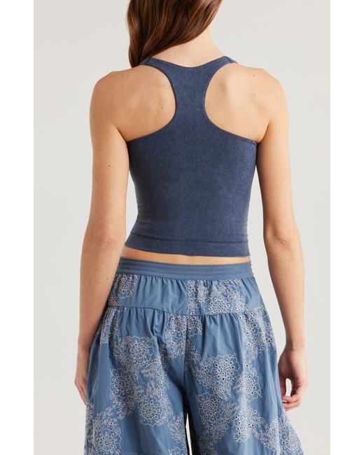 Free People Blue Fp Movement Go To Smooth Square Neck Camisole