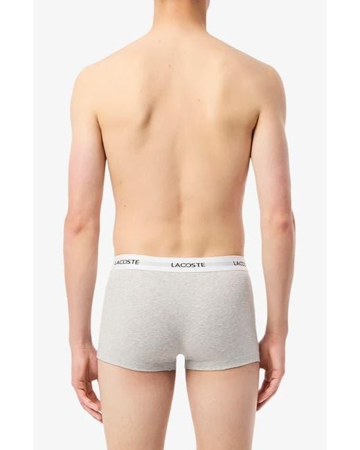 Lacoste Blue Assorted 3-Pack Core Essentials Trunks for men