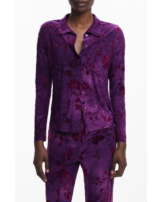 Desigual Purple Shirts