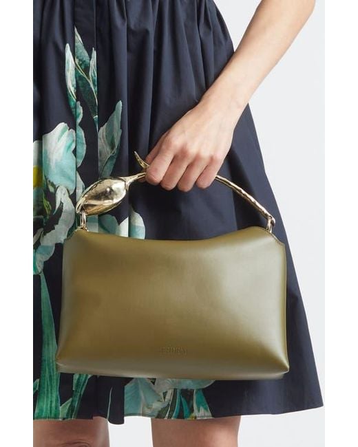 Erdem Green Medium Bloom Bag