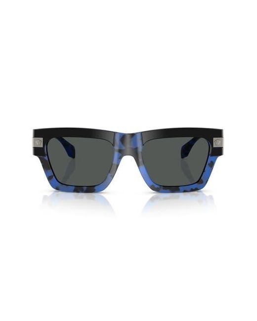 Versace Black 52Mm Rectangular Sunglasses for men