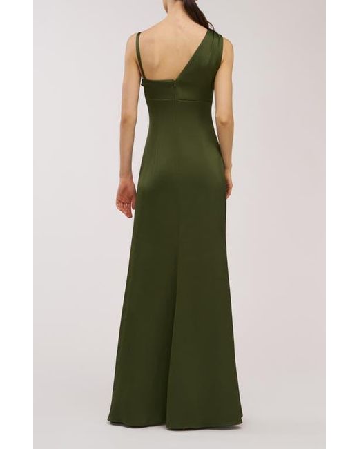 Kay Unger Pia Asymmetric Sleeveless Gown in Green | Lyst