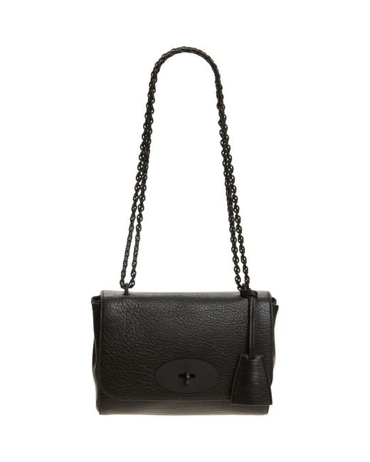 Mulberry Black Lily Grained Leather Shoulder Bag