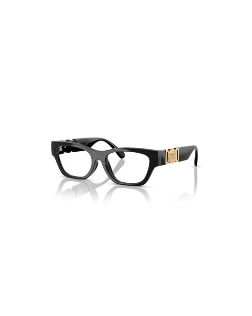 Versace Black 48Mm Round Optical Glasses
