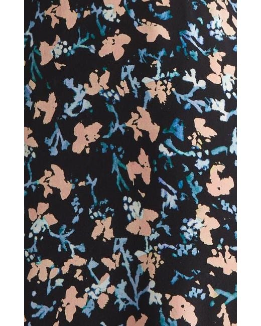 Ulla Johnson Black Renee Lace Trim Flutter Sleeve Silk Cocktail Dress