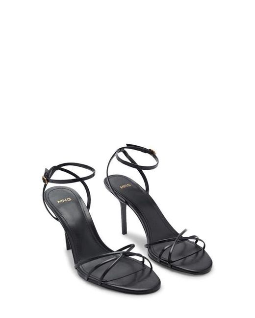 Mango Black Ankle Strap Sandal