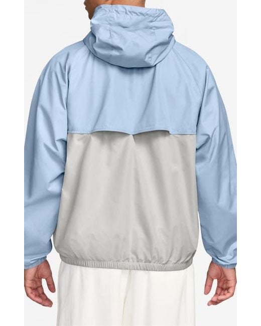 Nike Blue Windrunner Hooded Lined Jacket for men