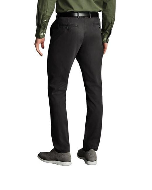 Charles Tyrwhitt Black Slim Fit Ultimate Non-Iron Chino for men