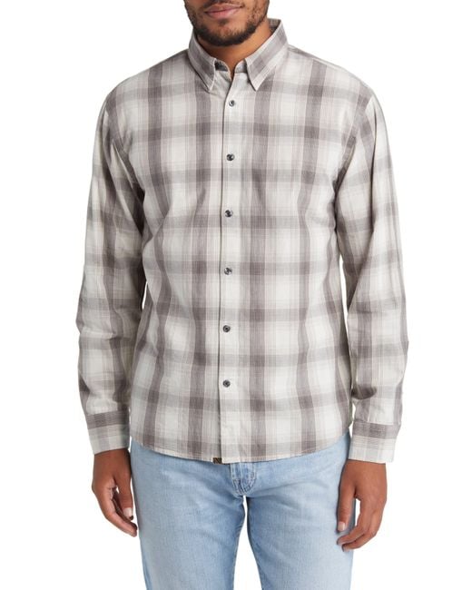 Billy Reid Blue Tuscumbia Plaid Cotton Button-up Shirt for men