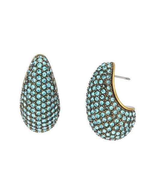 Kurt Geiger Green Pavé Crystal Dome Drop Earrings