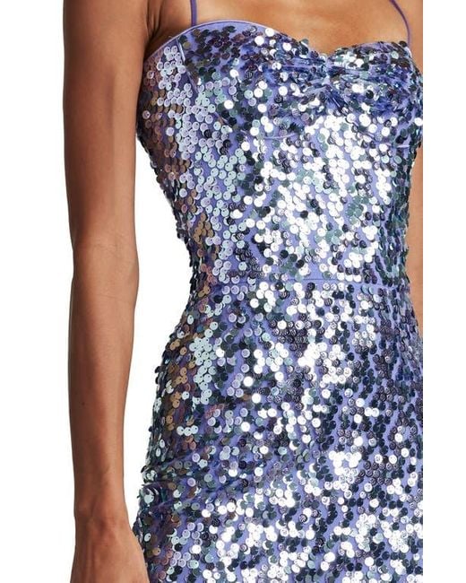 blue glitter midi dress Veronica Beard Kimberly Sequin Midi Dress | Blue Jay main image 1