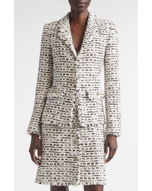 St. John White Claudine Tweed Jacket