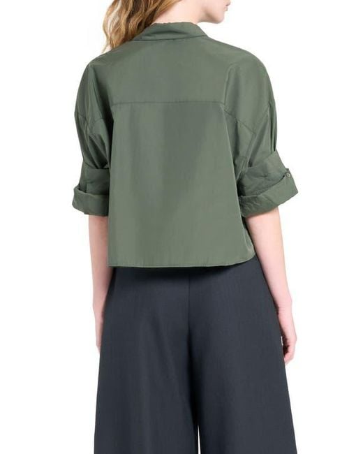 Twp Green Avery Wool Blend Wide Leg Pants