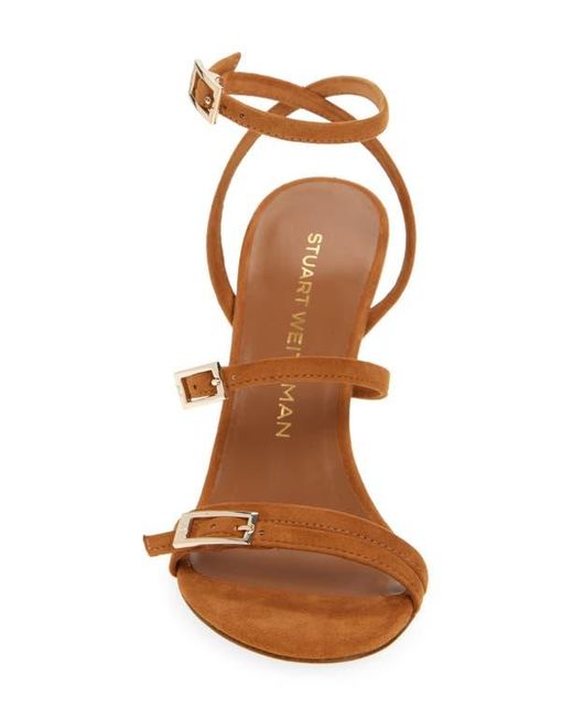 Stuart Weitzman Brown Georgie Ankle Strap Sandal