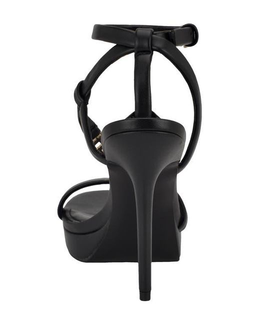 Guess Black Lucier 2 Strappy Platform Sandal