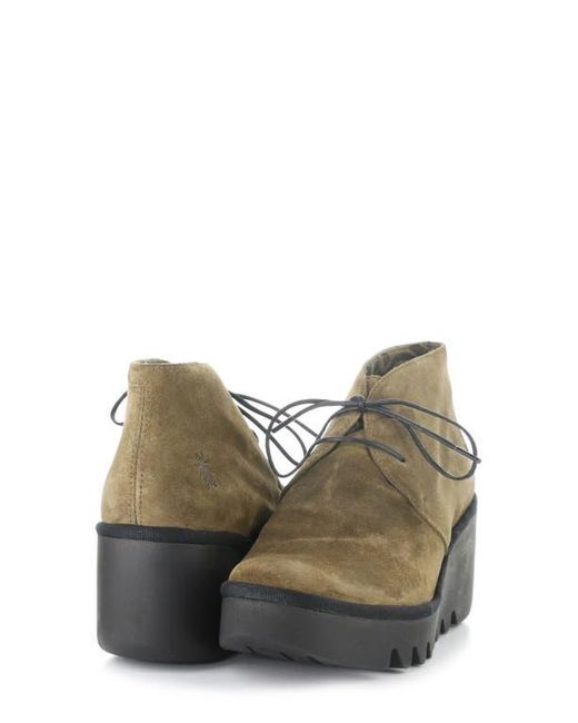 Fly London Green Brak Wedge Bootie
