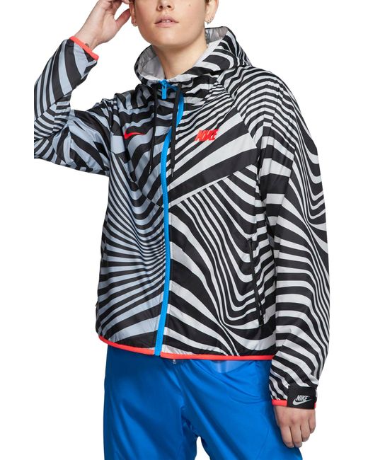 Nike White Sportswear Air Max Windrunner Water Resistant Hooded Jacket