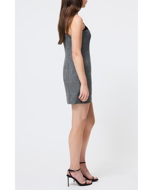French Connection Gray Owen Plaid Peekaboo Minidress
