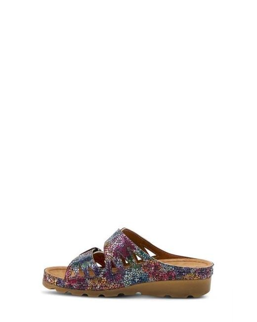 Flexus by Spring Step Multicolor Delphis Slide Sandal