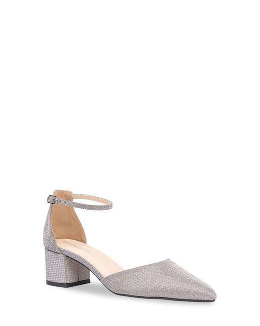 Touch Ups White Tegan Ankle Strap Pointed Toe Pump