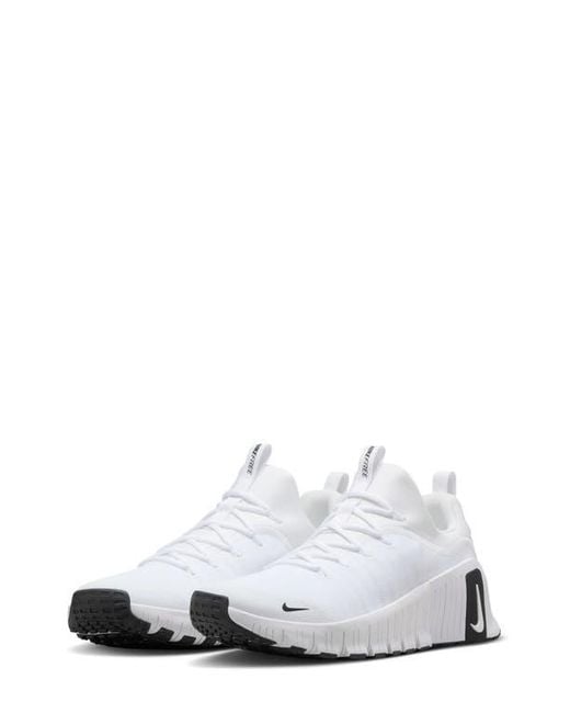 Nike White Free Metcon 6 Training Shoe for men