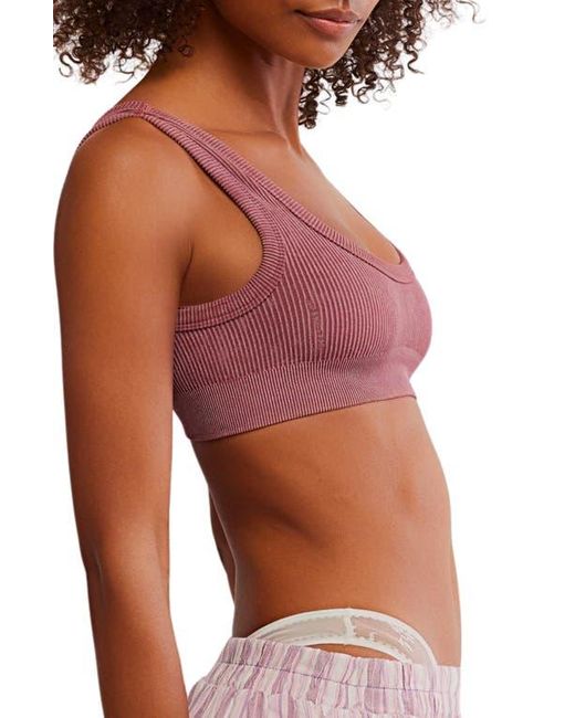Free People Red Intimately Fp Rib Bralette