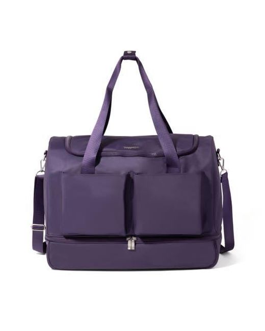 Baggallini Purple Deluxe Fifth Avenue Weekender Bag
