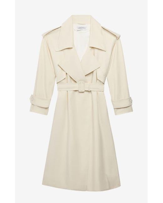 Another Tomorrow White Soft Trench