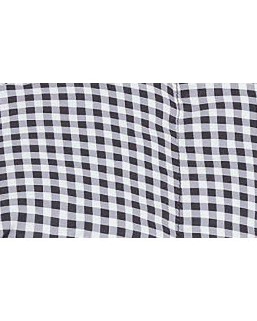 Edikted Black Gingham Oversize Quilted Puffer Jacket