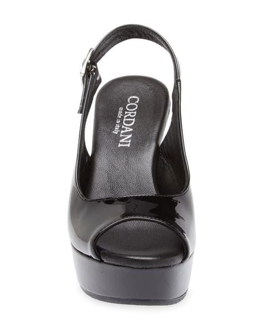 Cordani Black Tyler Peep Toe Slingback Pump