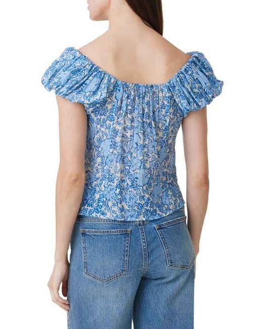 Habitual Blue Seamed Button-Up Top