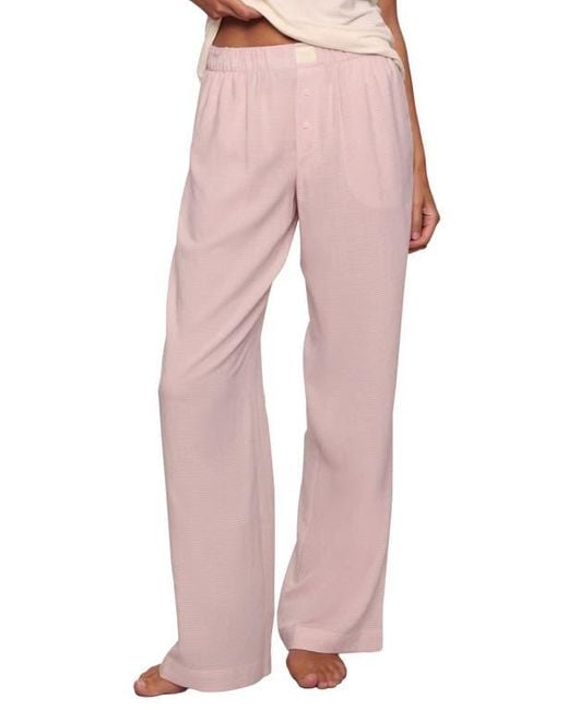 Eberjey Pink Nautico Stripe Pajama Pants