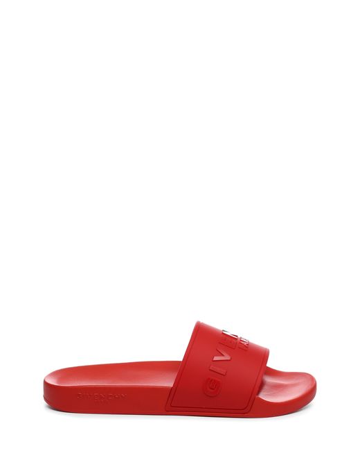 Givenchy Red Logo Slide Sandal for men
