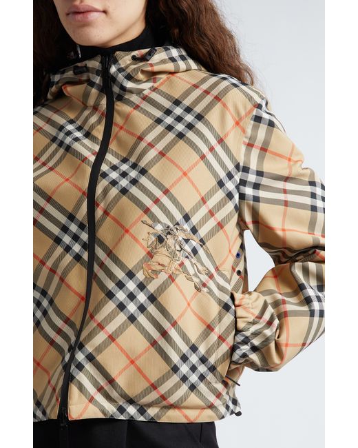 Burberry Natural Equestrian Knight Reversible Hooded Jacket