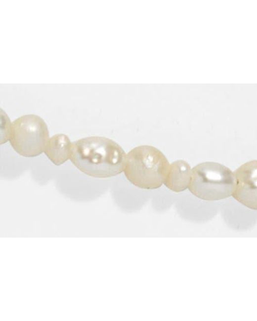 SET & STONES White Bowie Freshwater Pearl Anklet