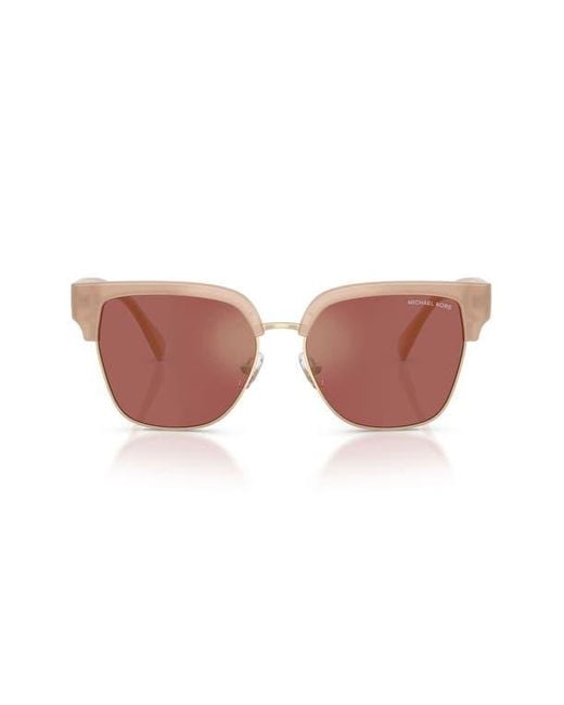 Michael Kors Pink St. Eustatius 56Mm Square Sunglasses
