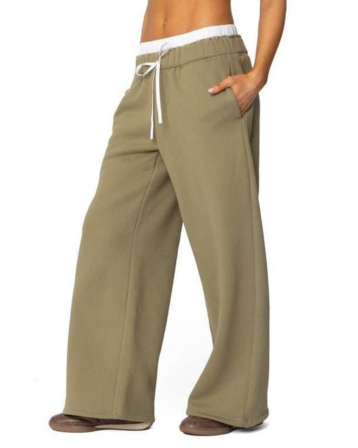 Edikted Natural Boxer Drawstring Sweatpants